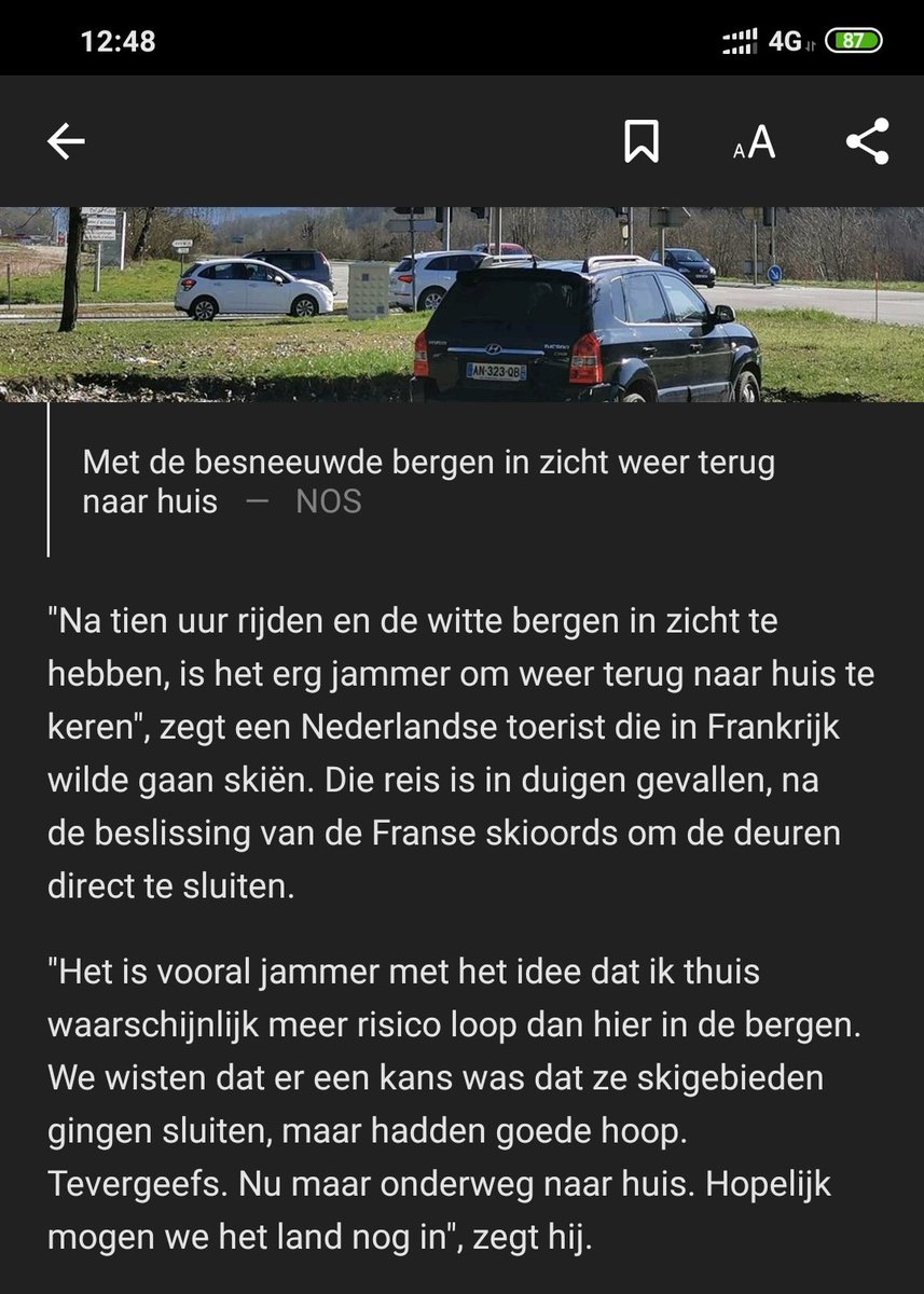 Tekenend..
Het gaat niet alleen om het risico dat jij loopt,  'nuchtere Hollander' met je zuurverdiende skivakantie, maar minstens net zo zeer om het risico dat je bent voor de mensen waarmee je in contact komt. En waarvan waarschijnlijk velen tijdelijk zonder inkomen zitten..