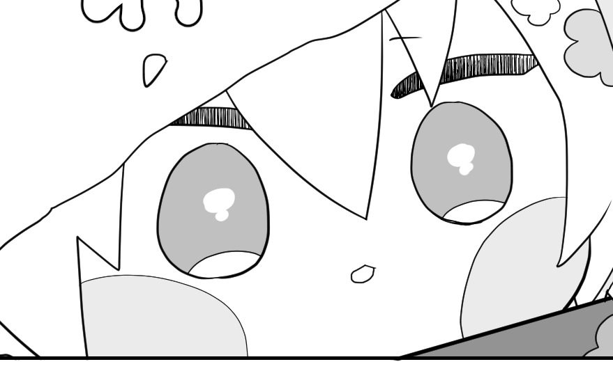 まんばくんの口が可愛く描けたんだけど潰れちゃってるから拡大??? 