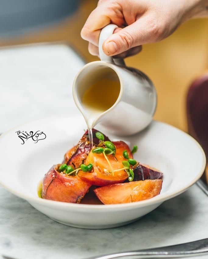 Rich in vitamin c, enjoy a taste of our Winter Tomatoes made with Tomato water, lime leaf and thai basil.