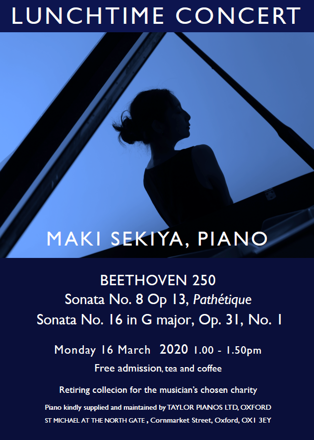 smng_oxford's tweet image. Music on Mondays 16/03, 1-1:50. Change from previously advertised. MAKI SEKIYA, PIANO. Free entry &amp;amp; fair trade tea coffee.
taylorpianos.co.uk