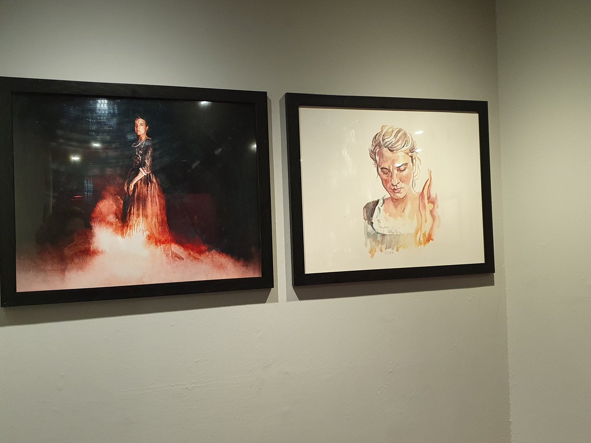 Colette98240892's tweet photo. Some lovely artwork still on display at Curzon Soho cinema in London #PortraitOfALadyOnFire 🖼🔥❤ https://t.co/mfQlZUVJjD