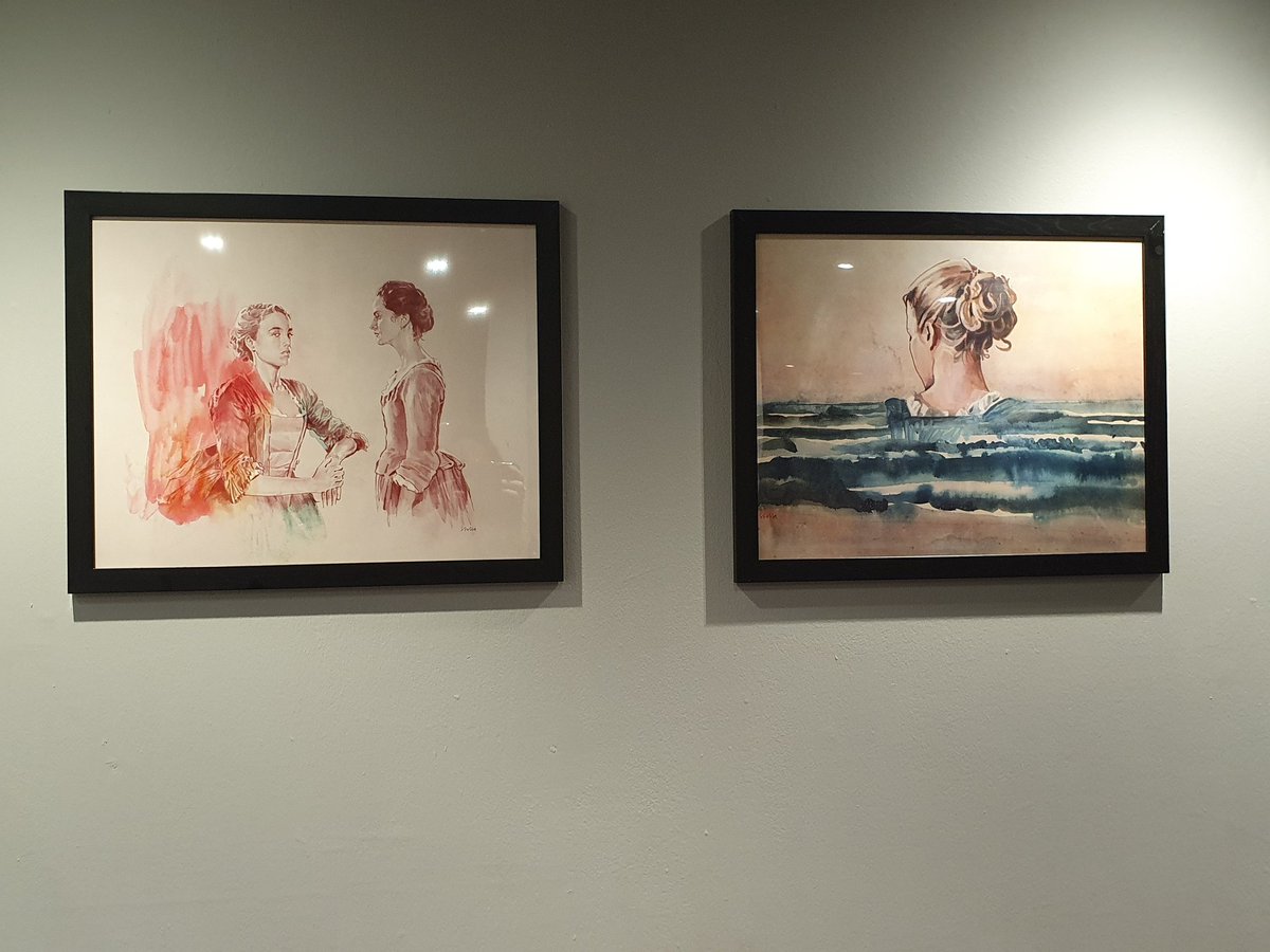 Colette98240892's tweet photo. Some lovely artwork still on display at Curzon Soho cinema in London #PortraitOfALadyOnFire 🖼🔥❤ https://t.co/mfQlZUVJjD