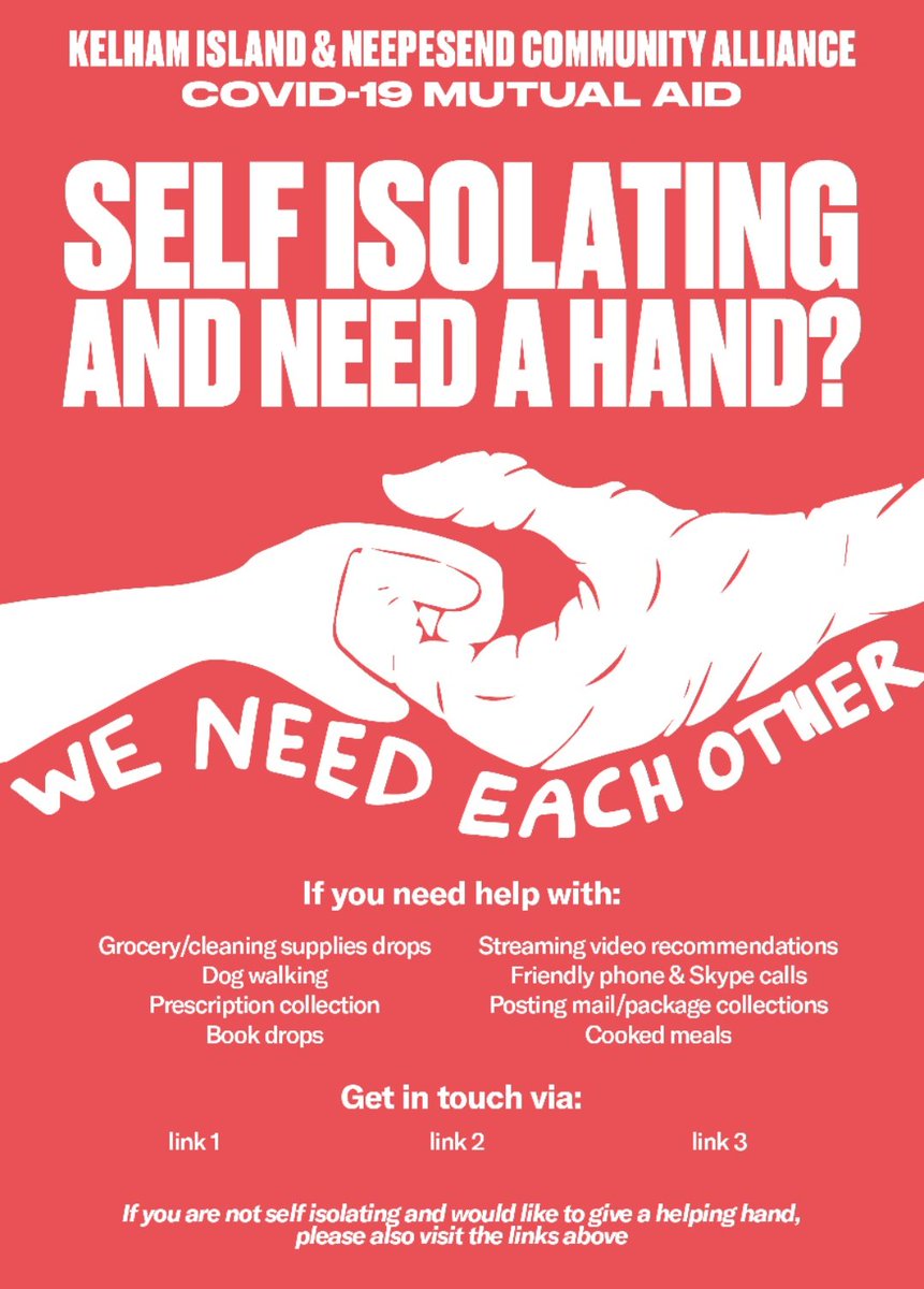 We've been a bit quiet lately, but if you are organising a mutual aid group in your community and need a design knocking up to distribute - we're working on some templates.