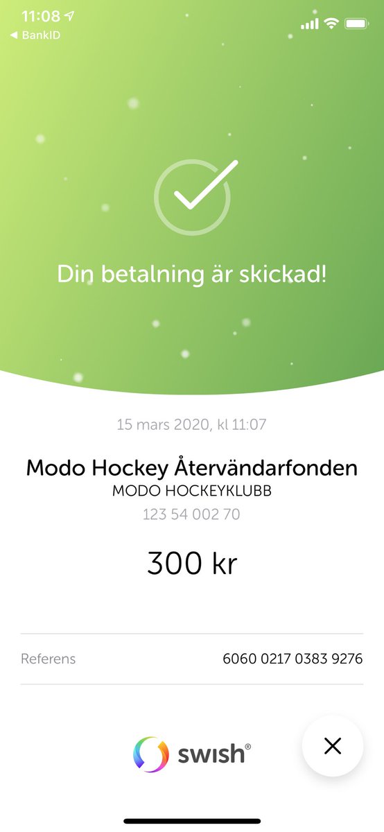 Stort tack till alla fantastiska fans och sponsorer som stöttar <a href="/MODO_Hockey/">MoDo Hockey</a>. Ett självklart val att ta rygg på er❤️💚 #modose
