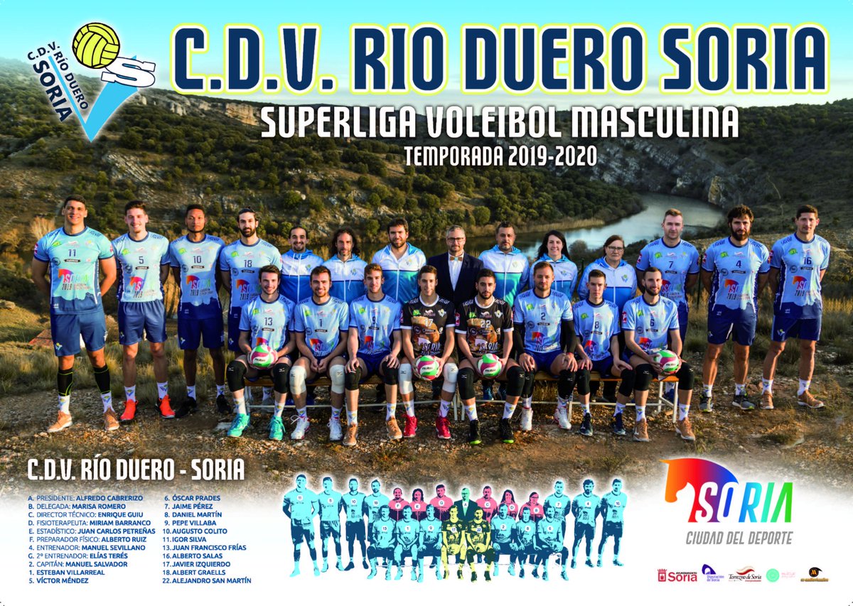 Poster de temporada 19/20

Un placer haber contado con estos grandes jugadores y personas desde septiembre. Todos ellos ya son parte de nuestra historia.

Foto📷<a href="/MsEclat/">Ms.Ēclat</a> 
#RíoDuero #voleibol #somosvoleibol #voleibolsoriano #Soria #celestes #equipo #temporada1920 #Duero