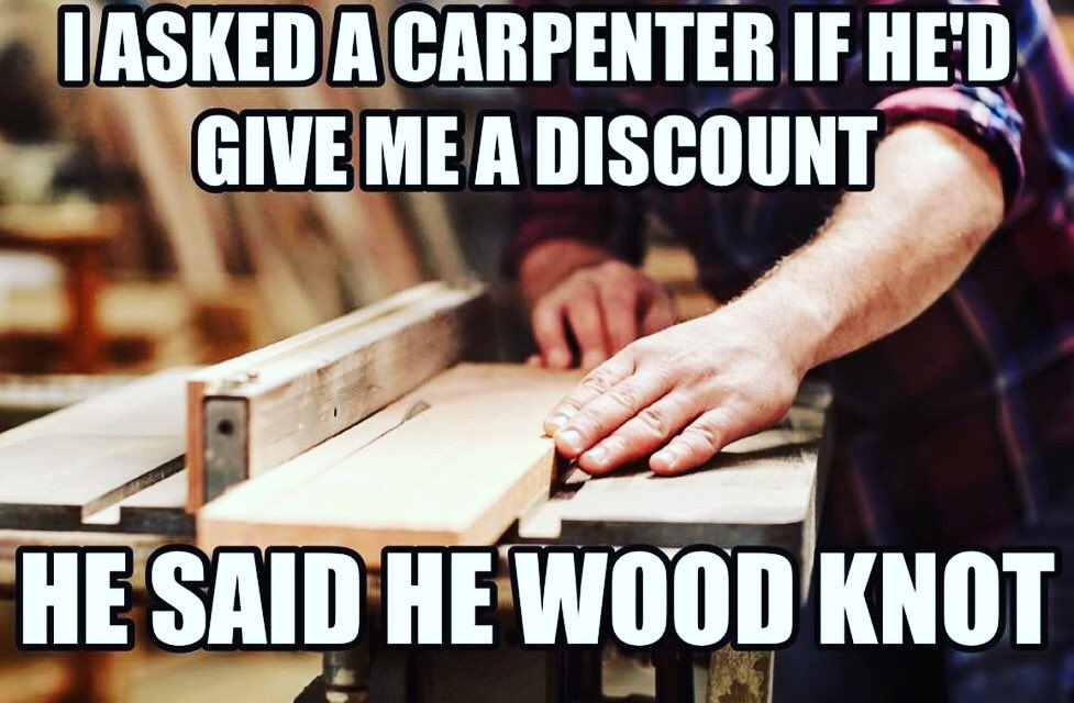 ProfileInterior's tweet photo. #funnysunday #sundayfunday #jokes #carpentry https://t.co/DD7JedYVRS
