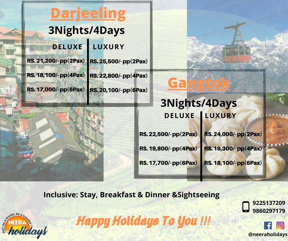 HolidaysNeera's tweet photo. Traveling is nice habit of Travellers let's continue this with Darjeeling and Gangtok with us.
#darjeeling #gangtok #travel #travelling #mumbai #travelblogger #TravelWithConfidence @NPBUSINESSPRO1 @prasadum7 https://t.co/JSTLpwivfr