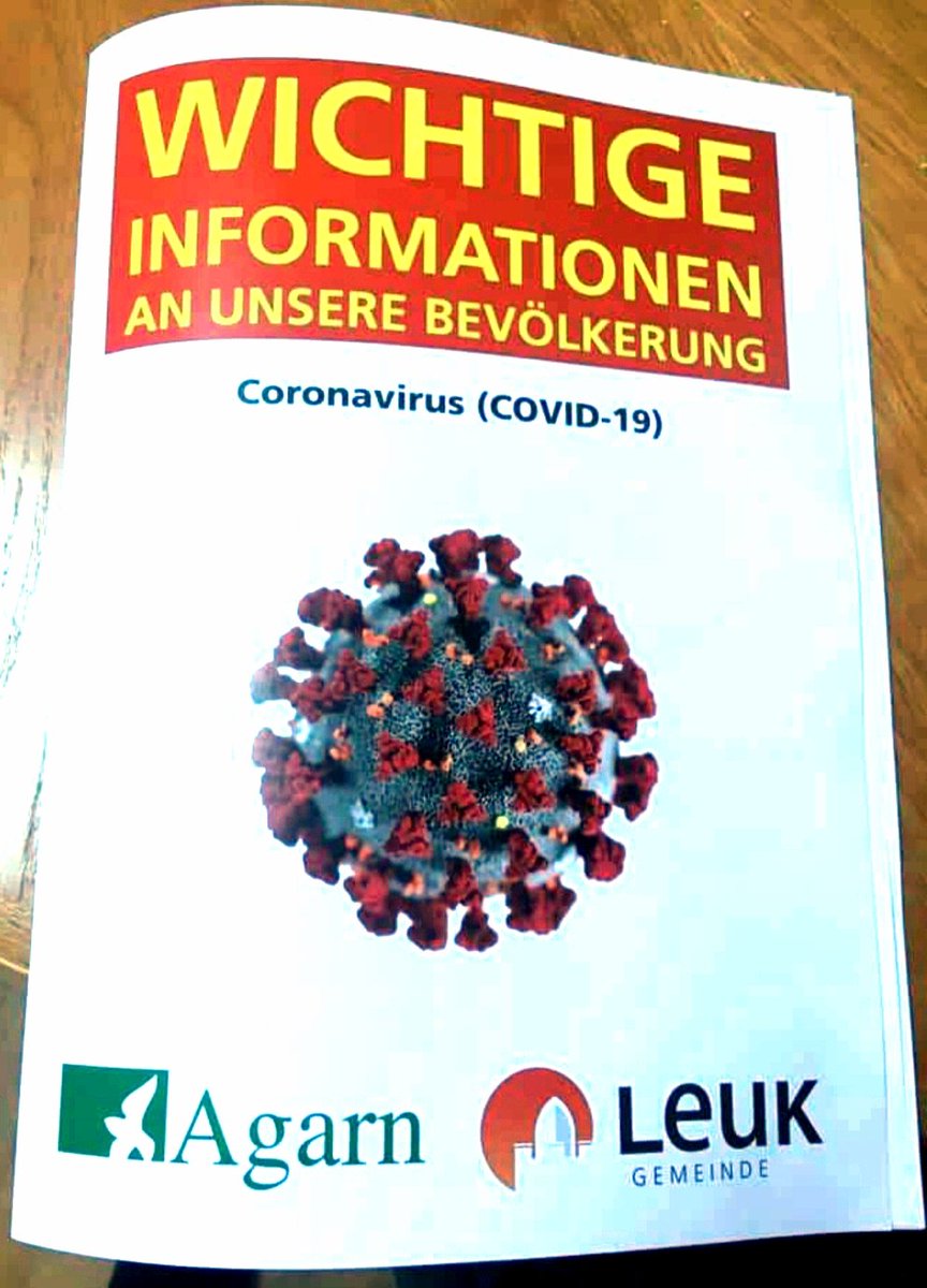 FWregionLeuk's tweet photo. Heute in jedem Briefkasten der Gemeinden Leuk und Agarn

#coronavirus #feuerwehrregionleuk #regionleuk #fwregionleuk #leukregion #leuk #leukstadt #susten #agarn #erschmatt #loeche https://t.co/1HdlUNxAOR