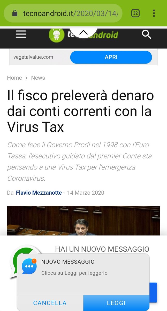 MindHeartLove07's tweet photo. In un momento così delicato che sta vivendo il paese #Italia Flavio Mezzanotte @FlavioMezza82 giornalista di un autorevole rivista del caxo #tecnoandroid 🤔👎si permette di fare sciacallaggio mediatico di una Virus Tax per fare qualche favore politico sotto suo libro paga.#Acasa! https://t.co/AxZ5ZMn6pU