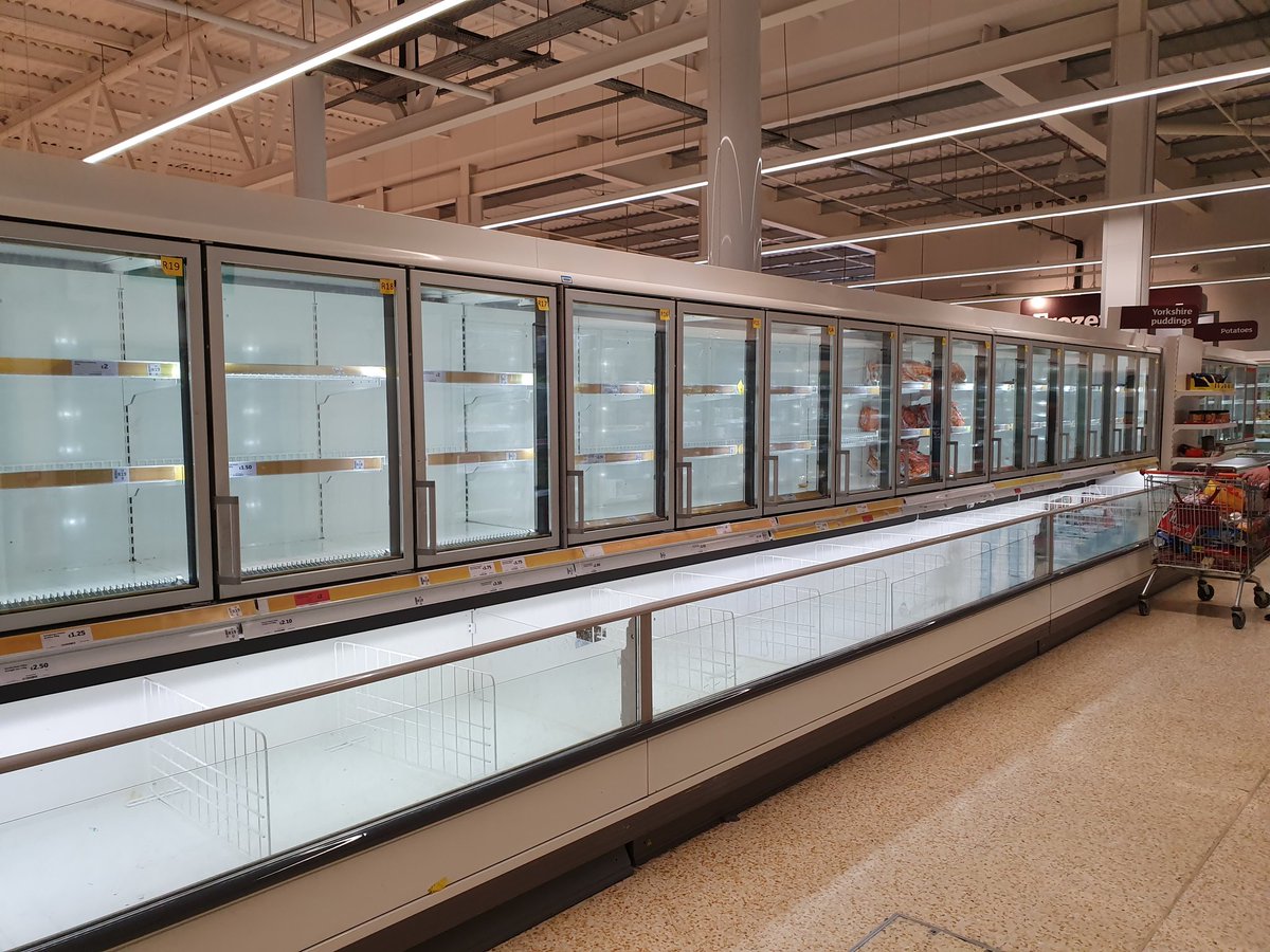ChristinaRolles's tweet photo. Interesting experience attempting to do the weekly shop this morning. Good news though for lovers of oxtail soup. Apparently even in crisis most people won't touch the stuff! https://t.co/09DV93Houi