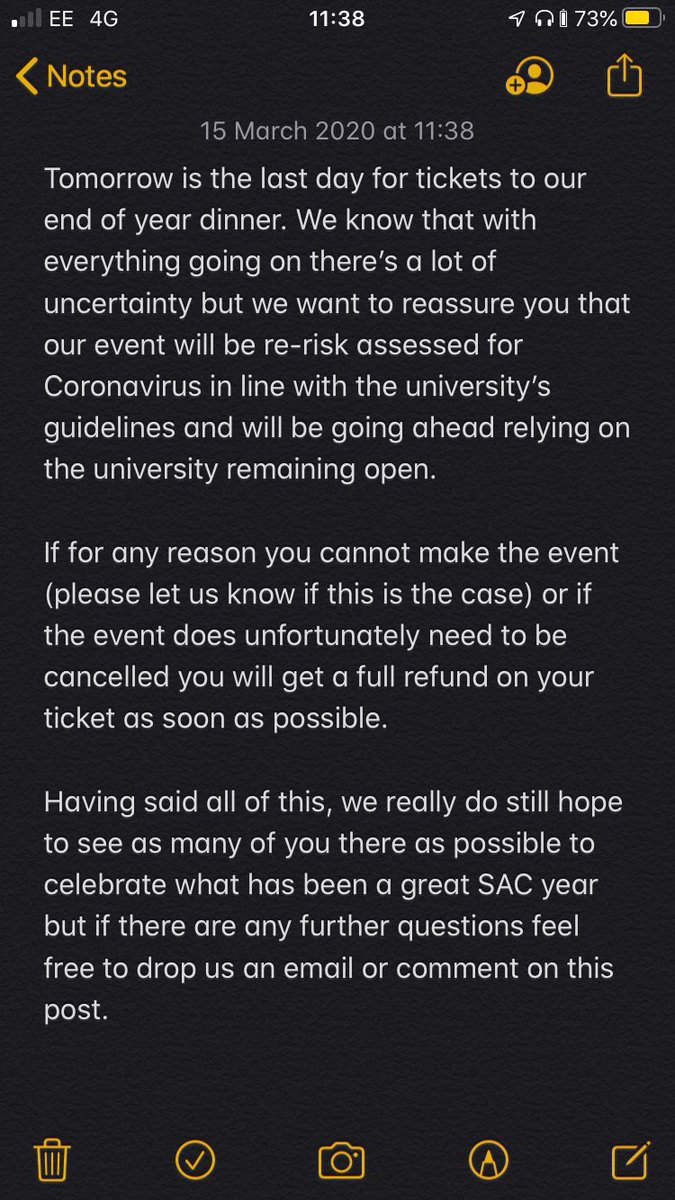*Update regarding our end of year SAC ball*