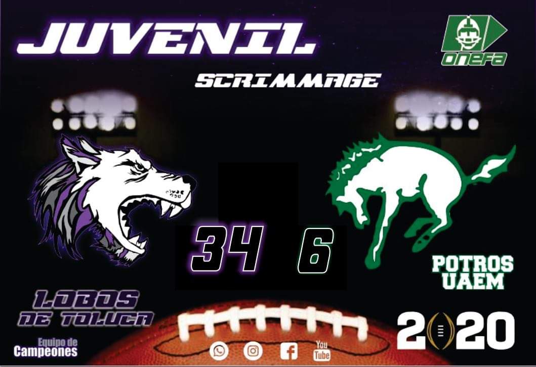 Final
Lobos de Toluca 34
Potros Salvajes  6
Categoría juvenil 2020
