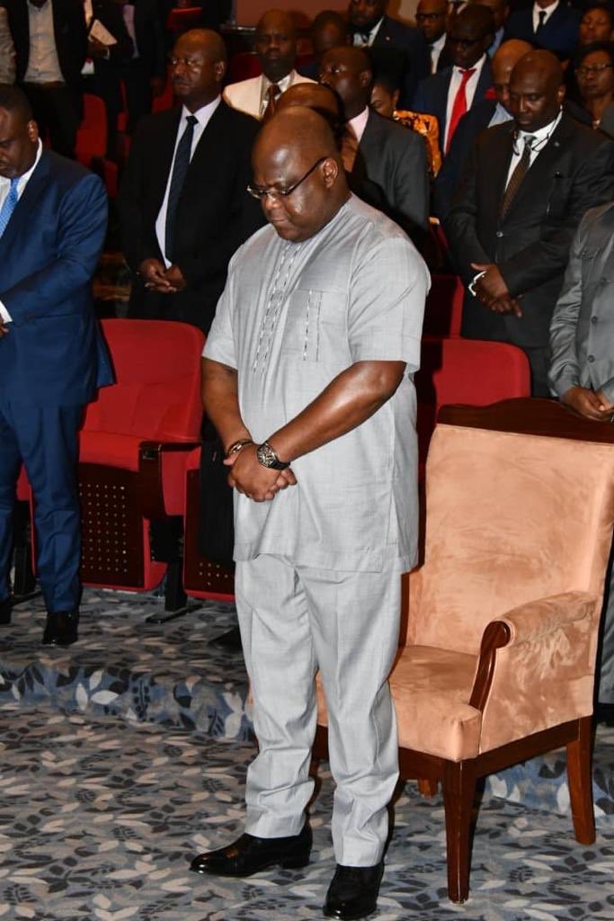 Presidence_RDC's tweet photo. #RDC 15.03.20 I Le Chef de l’État prend part à un culte #œcuménique de réaffirmation des liens d’amitié et de fraternité entre les #chrétiens de la #RDC et Israël en présence du Grand-Rabbin #AlbertGuigui dans l’auditorium du #Kempinsky Hôtel. #Israël #RDC #RDCIsraël. https://t.co/h3Z5hX6EOq