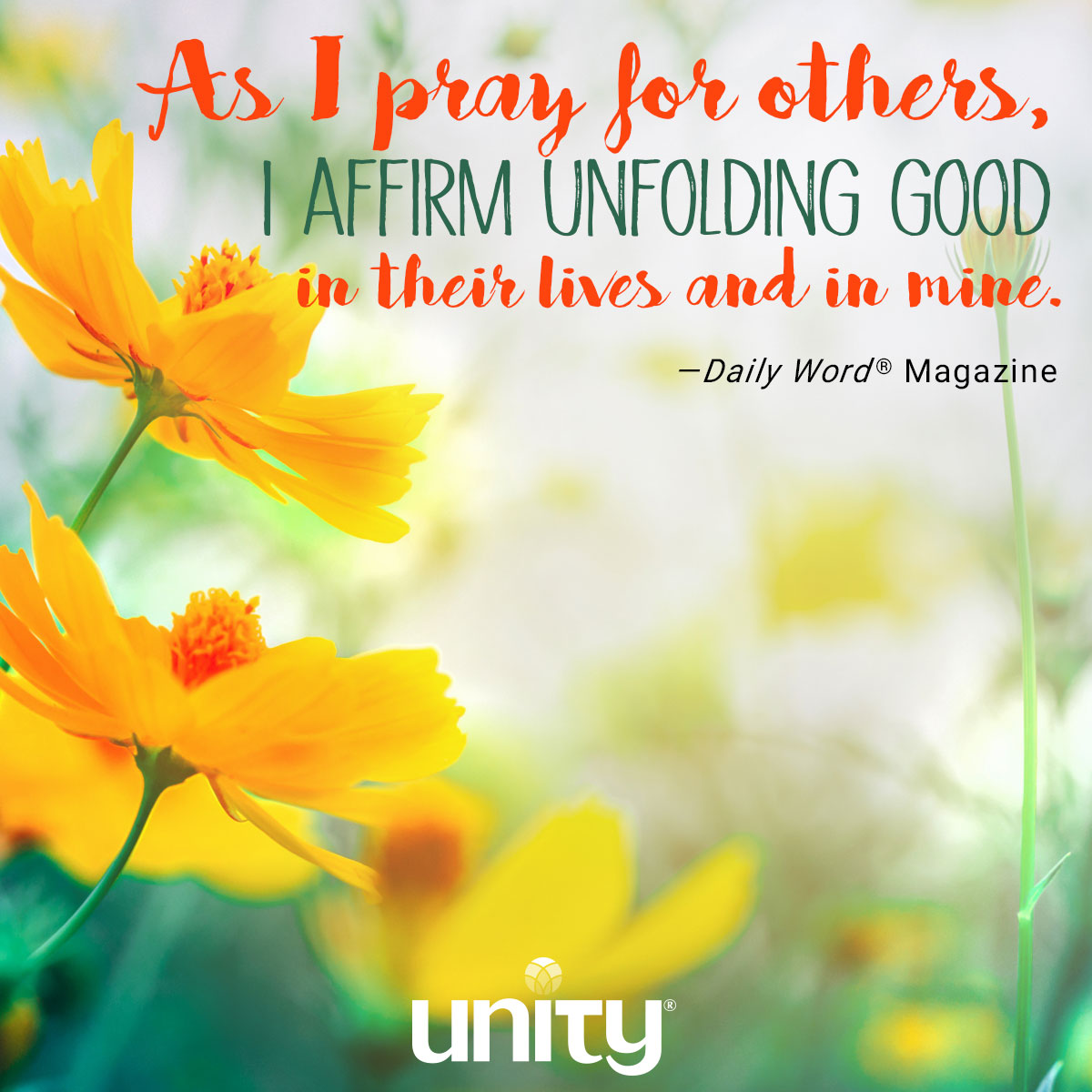 DailyWordMag's tweet image. Pray for Others - As I pray for others, I affirm unfolding good in their lives and in mine.
dailyword.com/dailyword/pray…