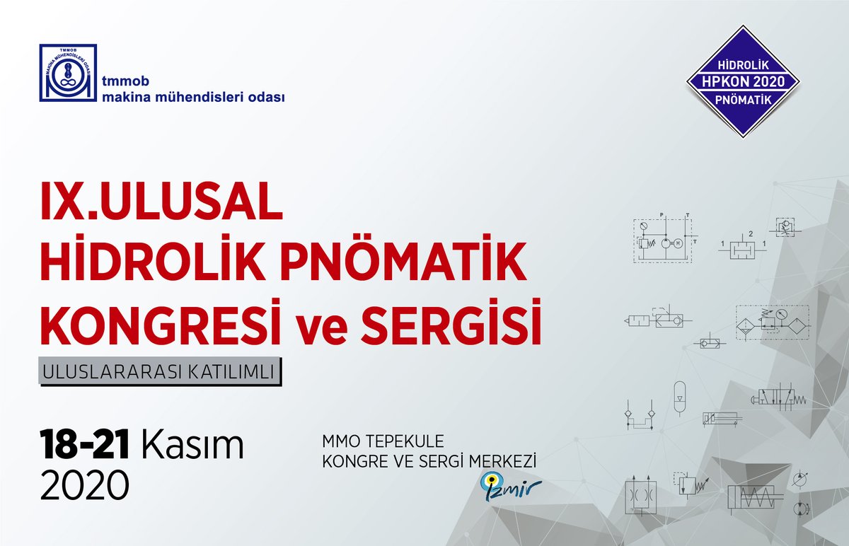 hidrolikpnomatik.com/ix-ulusal-hidr… #HidrolikPnömatikKongresi #HPKongre2020 #MakinaMühendisleriOdası #İzmir #AKDER #AkışkanGücüDerneği @TMMOBMakina #MühendislerOdası #MakinaMühendisleri