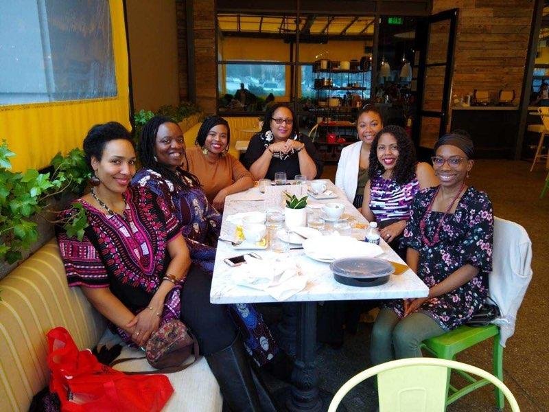 Gracing your timeline with some positivity! These beautiful black scholars just finished the National Council of Black Studies 44th Annual Conference in Atlanta...Black women celebrating love for Black Studies at True Food! #NCBS2020 #Atlanta #blackgirlmagic #blackwomenwriters
