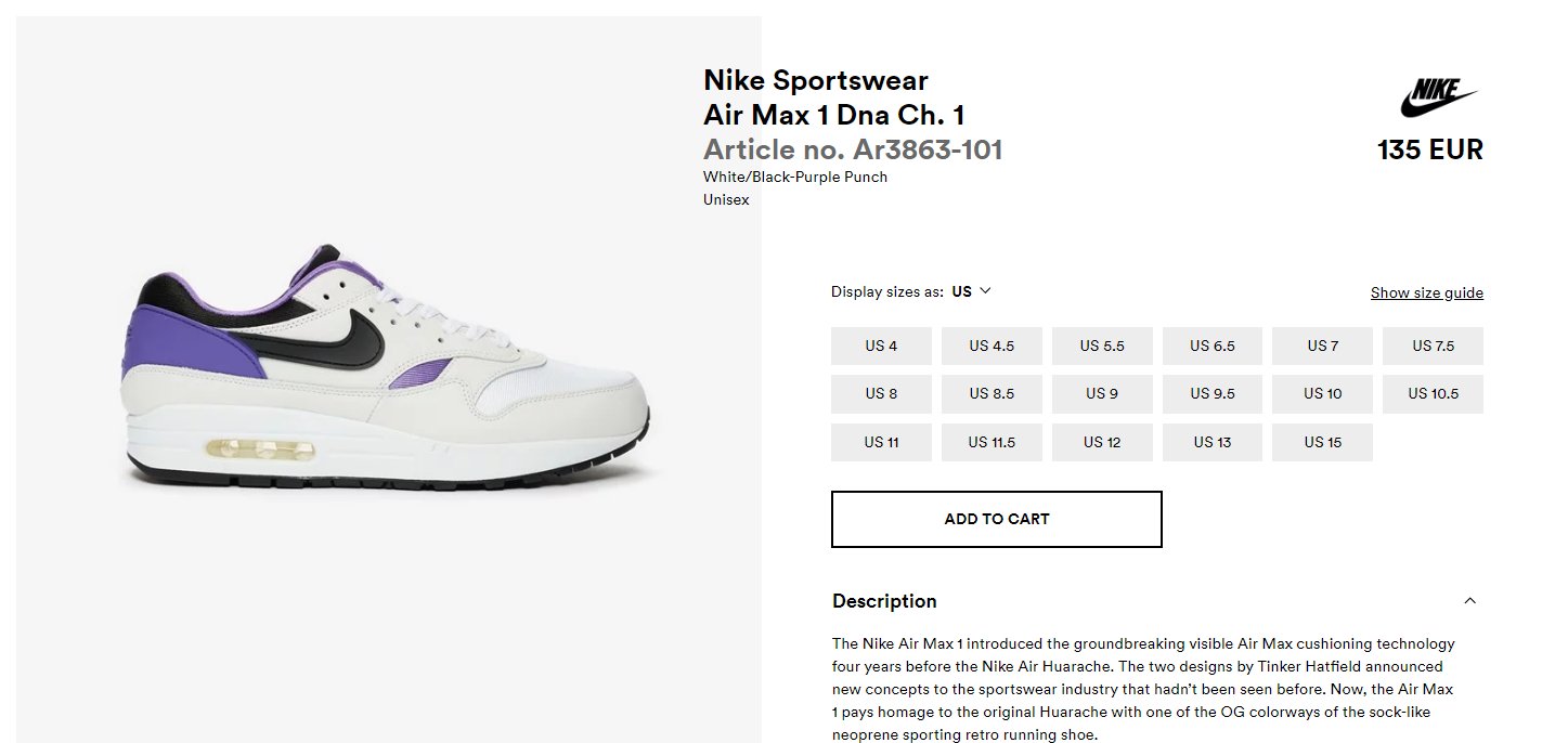 nike huarache size guide