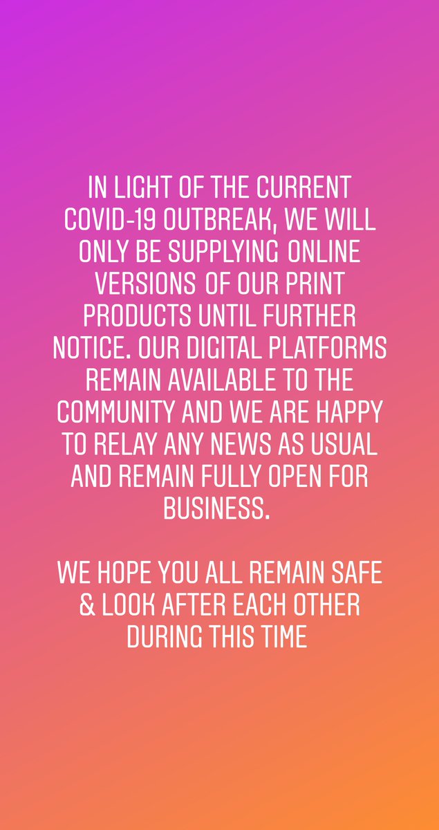 A message regarding The Chiswick Herald &amp; our sister title <a href="/chiswickmag/">The Chiswick Magazine</a>. Take care everyone