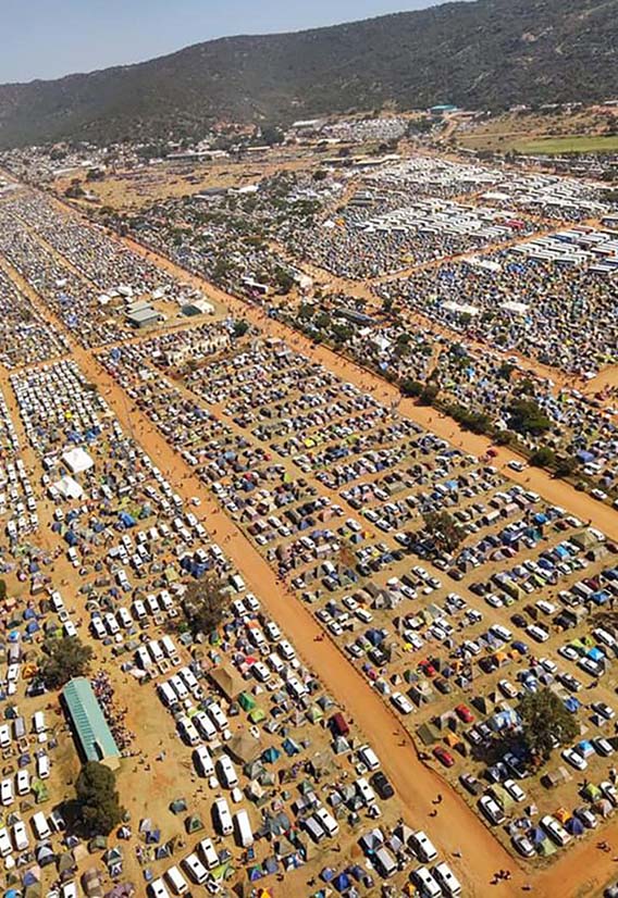 City_Press's tweet photo. It appears the Easter gathering in Moria, which draws an estimated 3 million people, will continue as usual. Limpopo Premier Stan Mathabatha says government will distribute 1 million pamphlets to the church to raise awareness about the coronavirus https://t.co/veqB1kF2mR https://t.co/wzPuxCwfKJ