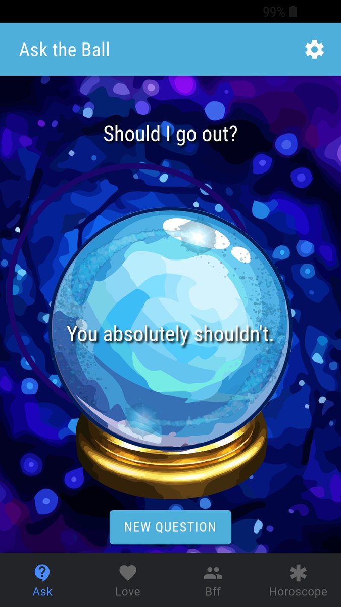 MagicBallApp's tweet image. Should I go out? #StayHome #StayTheFHome #SundayThoughts #SundayMorning #COVIDー19 #CoronavirusOutbreak