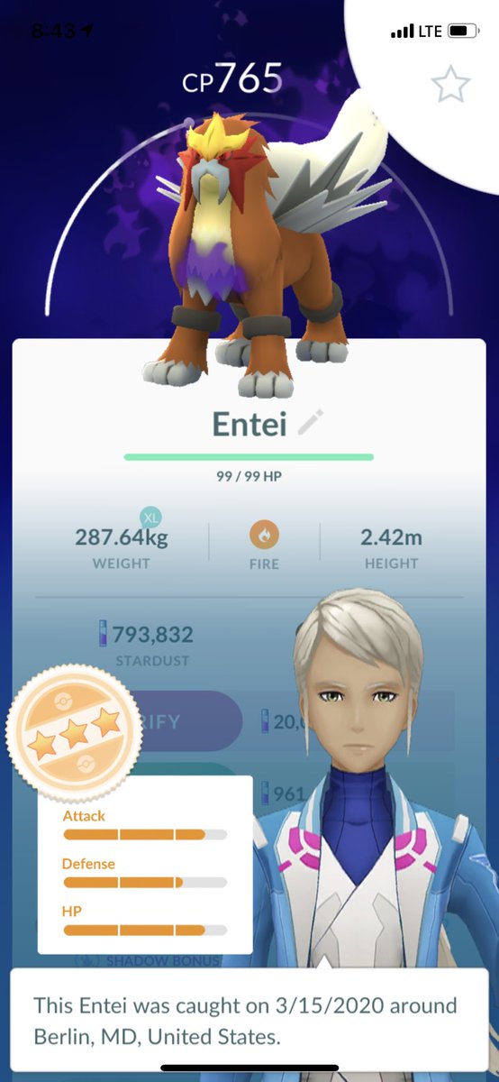 RocketRigby123's tweet image. Found my first shiny Wurmple this morning! ✨🐛
Also, finally got a shadow legendary with decent stats 😈🔥
#PokemonGO #ShinyWurmple #ShadowEntei #TeamRocketGo