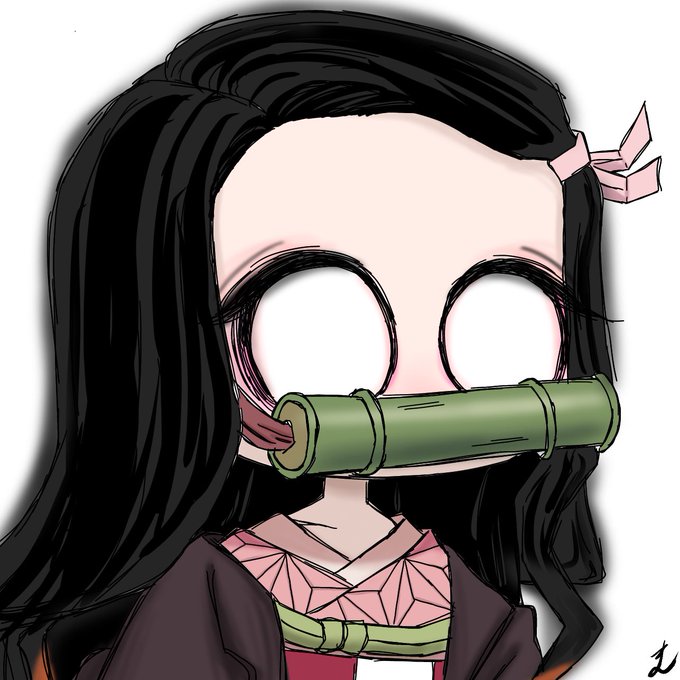 まとば．さんがTwitterに投稿した竈門禰豆子(鬼滅の刃)のイラスト。
