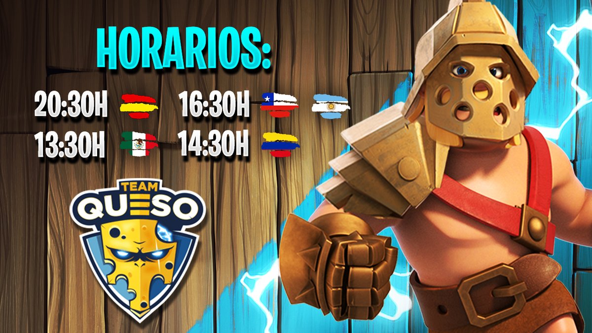 ‼️🧀ÚLTIMO DÍA de COMPETICIÓN🧀‼️

🔥Hoy, nuestros chicos de <a href="/TeamQueso_CoC/">Team Queso CoC</a> buscan repetir la hazaña y conseguir el pase al PRESENCIAL de POLONIA 🔥

🔁ACTIVA el RECORDATORIO y CONSULTA el HORARIO para no perderte nada

youtu.be/-KWq3Osp4CM