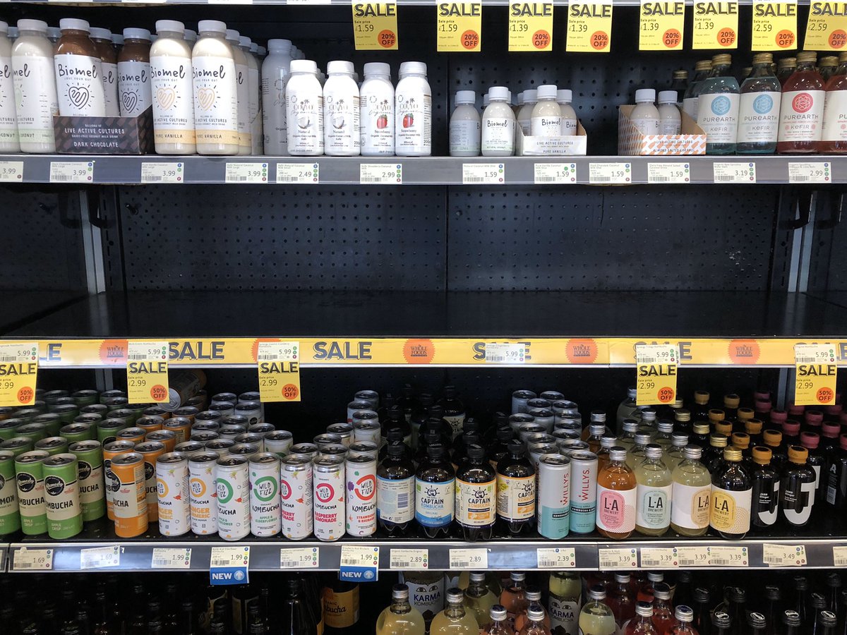 WalshEms's tweet photo. @olivershah The patrons of Whole Foods Battersea are panic buying kombucha https://t.co/eO2XfLzysX