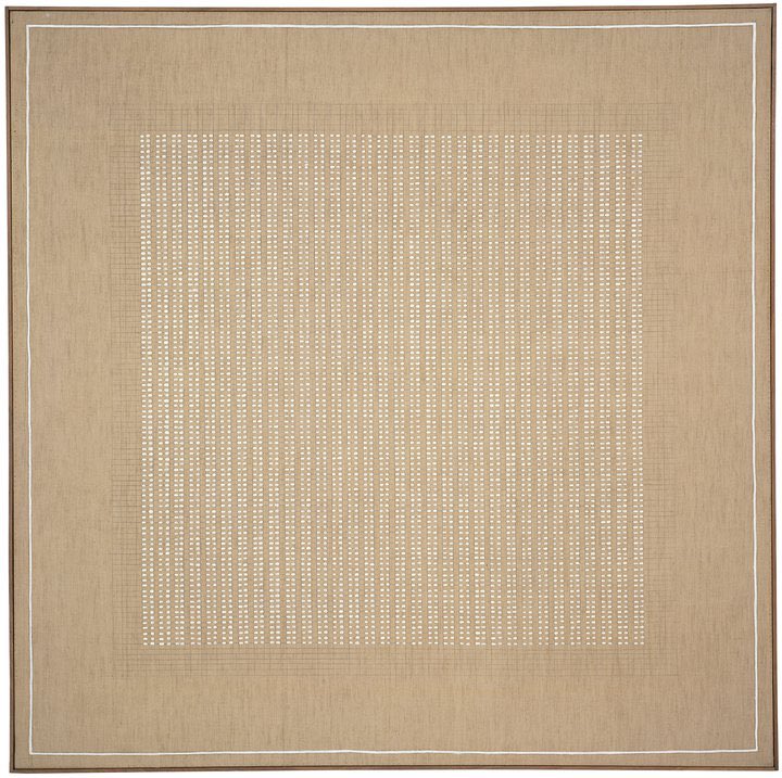 Agnes Martin (Canadá-EEUU. 1912-2004)La abstracta más discreta. Influenciada por el taoísmo, desarrolló su estilo empezando por el expresionismo abstracto y terminando las obras que tanto la caracterizan.Nunca quiso ser llamada minimalista, ni se sentía bien ante la fama.