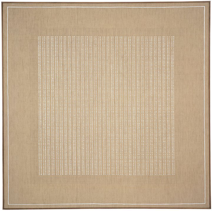 Agnes Martin (Canadá-EEUU. 1912-2004)La abstracta más discreta. Influenciada por el taoísmo, desarrolló su estilo empezando por el expresionismo abstracto y terminando las obras que tanto la caracterizan.Nunca quiso ser llamada minimalista, ni se sentía bien ante la fama.