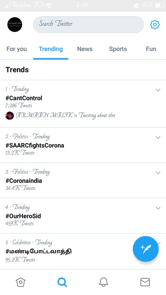 imAnkuu__'s tweet image. OMFG!

#CantControl Trending on no 1 😍

SO HAPPPPPYYYYYY 🙌
@ArmaanMalik22