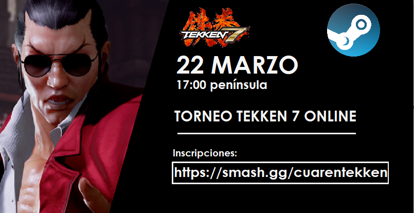 KTA_GG's tweet photo. LO PEDISTEIS, LO MONTAMOS.
Torneo Tekken 7 online en Steam para toda la comunidad.

Domingo 22 de Marzo a las 17:00 (CET).
Inscripcción gratuita en https://t.co/VNVGuYZGep

Retransmisión de las partidas por https://t.co/St7yiDN9wF

¡Pasemos un buen rato en comunidad! https://t.co/7iUuRolPJN