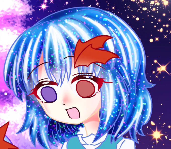 今描いてるイラストの小傘ちゃんの髪の主張が激しい 