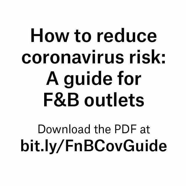 #Repost from @vaughn.tan with @regram.app ... if you run a restaurant, cafe, bar, pub, or food retail business, there are so many low/no-cost things you can do to reduce your risk of spreading #coronavirus. this guide is written specifically for F&amp;B, and… ift.tt/2TSrKtv