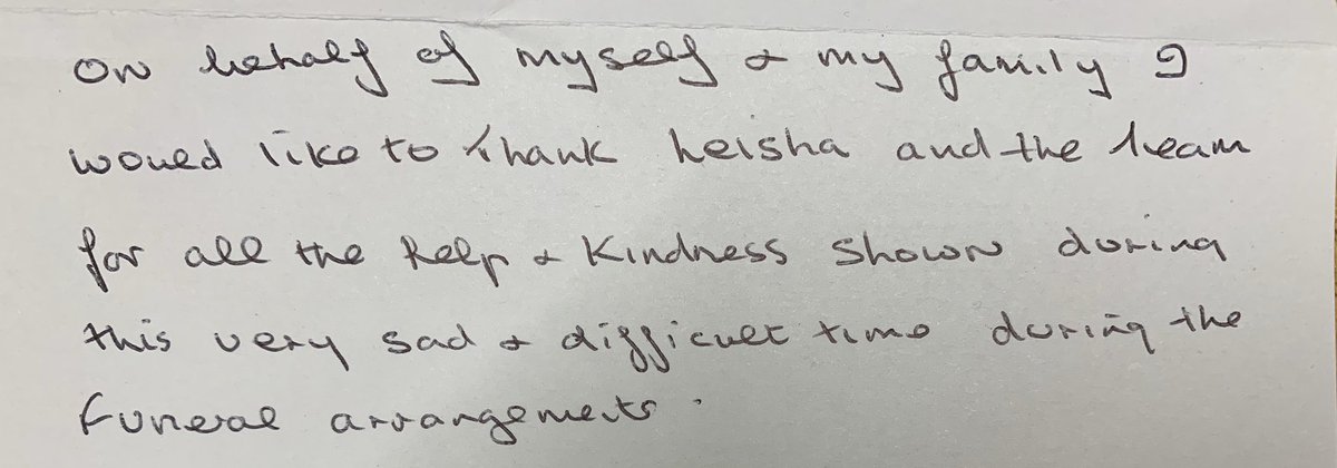 Leisha_Lou's tweet photo. Always grateful for kind words for me and the team! #itswhatwedo #thecoopway #teamstrathmore #hartlepool @CoopFuneralcare #teameffort https://t.co/BykrKJEjXx