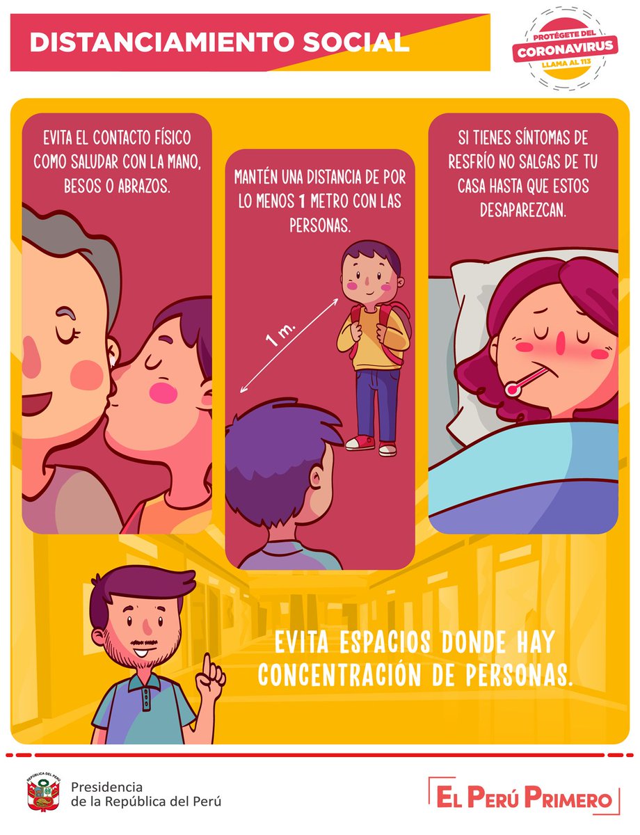 presidenciaperu's tweet photo. #PerúEstáEnNuestrasManos Sigue estos consejos para cuidarte y proteger a los demás del coronavirus. #YoMeQuedoEnCasa https://t.co/KbmLhM8KmP