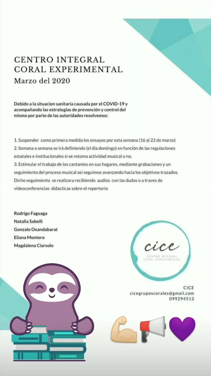 La_Experimental's tweet photo. 📣 Noticias del Cice. ¡Vamos a cuidarnos! #CoronavirusEnUruguay https://t.co/9JX3hrl2XL