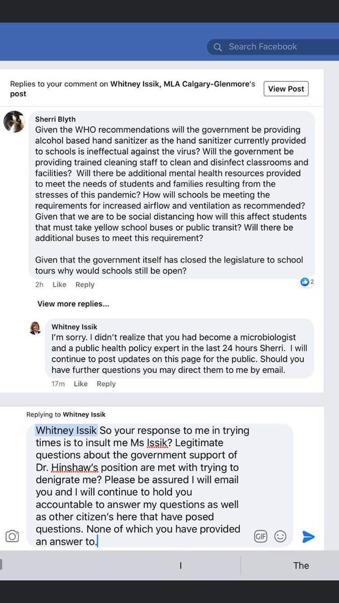 SpeakUp407's tweet image. @Whitney_Issik treats her constituents with the same icy disrespect Albertans have come to expect from the #UCPmustGo What terrible, arrogant attitudes from MLAs, especially with so much fear out there. Try civility, Whitney!