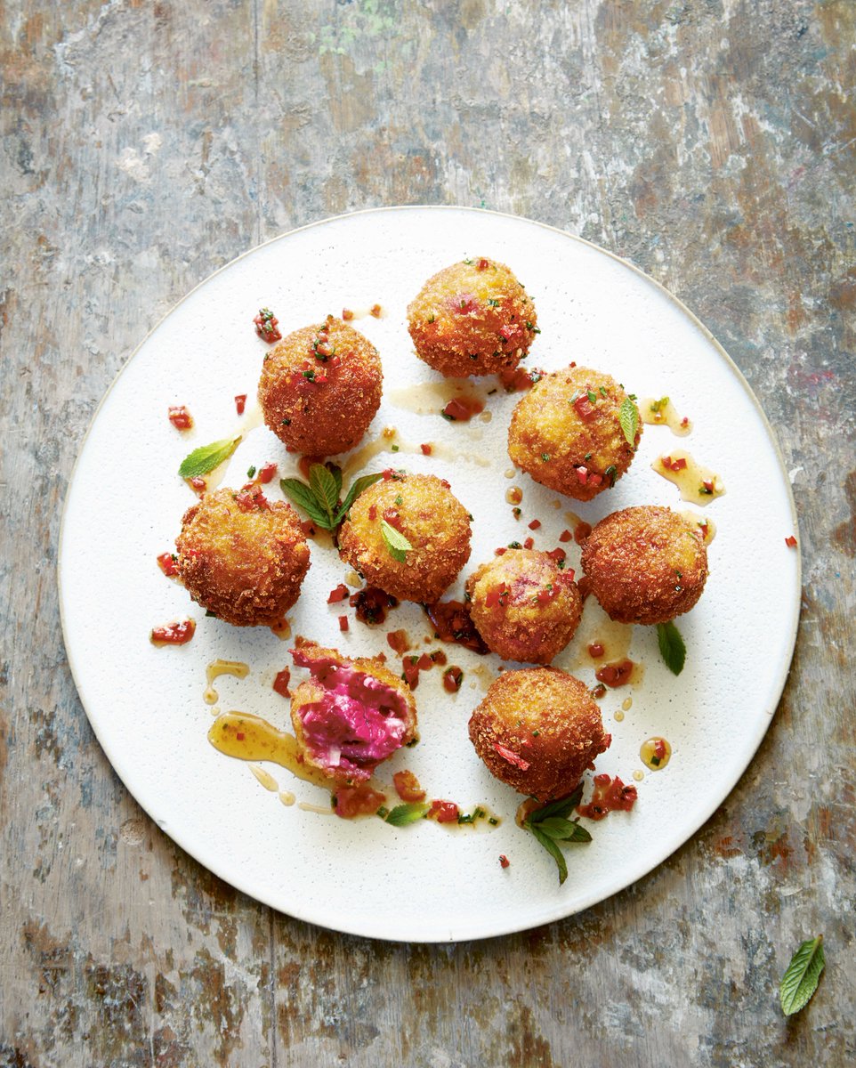 BloomsburyCooks's tweet photo. Hopefully you saw @RyanRileyy on @saturdaykitchen yesterday but if not, check out one of his top recipes from the #LifeKitchenCookbook - goat's cheese and beetroot croquettes as featured in @nigellalawson's cookbook corner! Quick, easy and utterly delicious. https://t.co/14oH1lDJ0T