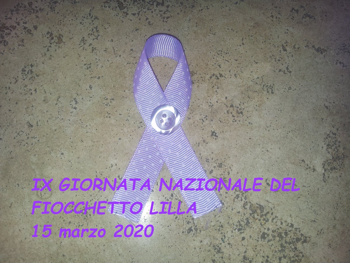 Wrifiawer56's tweet photo. Oggi IX GIORNATA NAZIONALE DEL FIOCCHETTO LILLA – 15 marzo 2020 il cui scopo è quello di sensibilizzare l’ opinione pubblica sul tema dei disturbi del comportamento alimentare. #ItaliaSi #iorestocasa https://t.co/2HHm5uG8RM