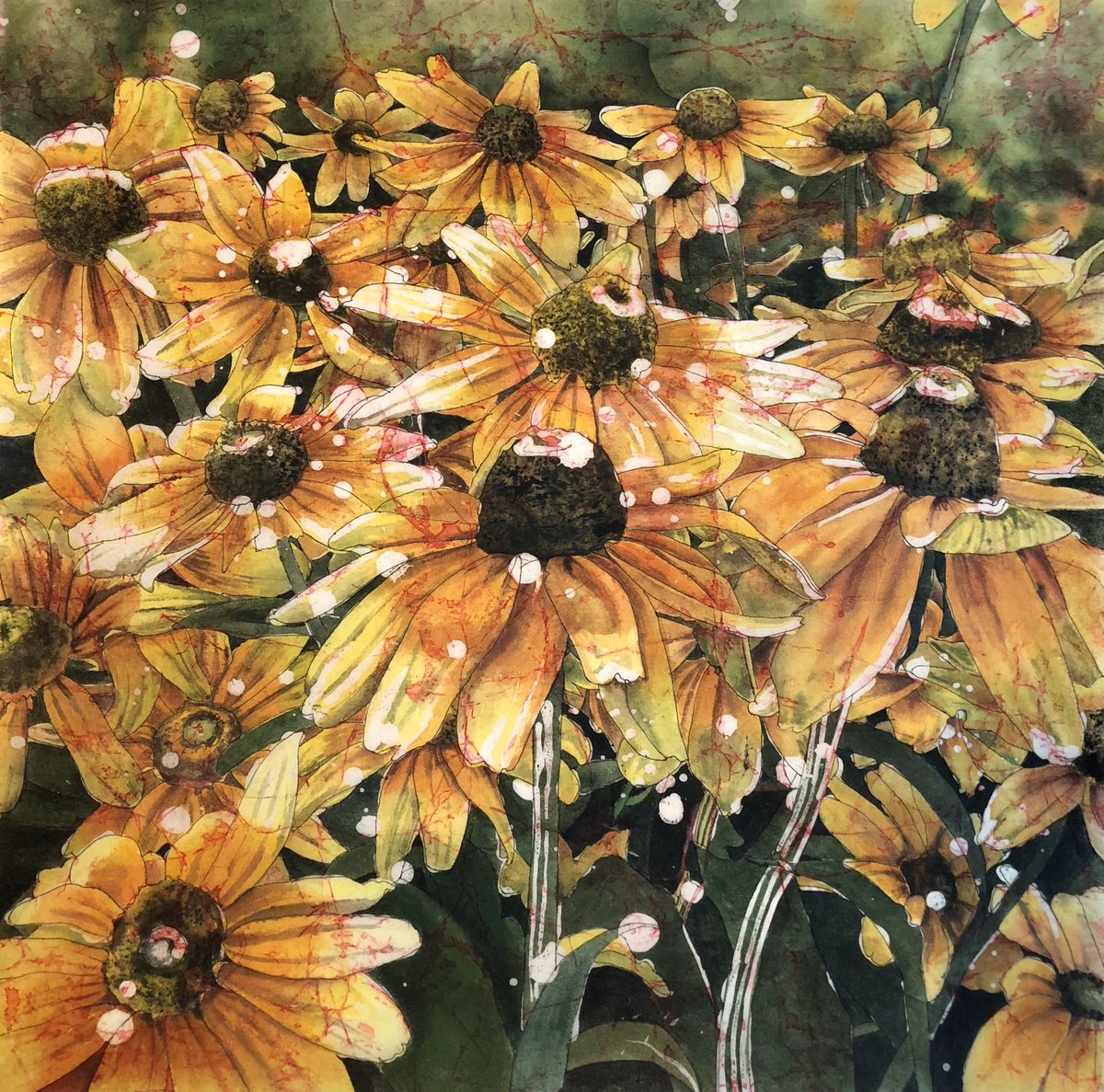 BolducPiper's tweet photo. Make art during these uncertain times #artisteducator #makeart #batik #watercolorpainting #Isolation #coronavirus #takecareofyourself https://t.co/kfV3DxtkzH