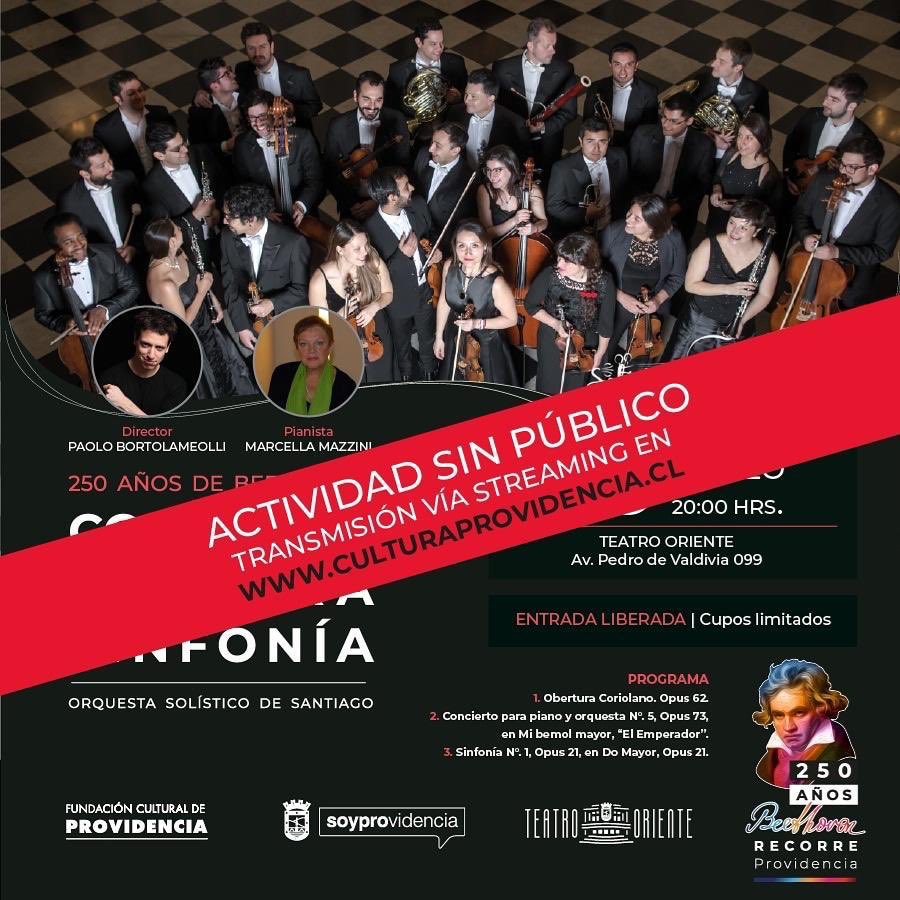 solisticodestgo's tweet image. Recuerden que nuestro concierto de mañana lunes se transmitirá vía streaming a las 20:00 hrs y lo podrán ver en la página culturaprovisencia.cl 🎵🎹🎻 Celebraremos los 250 años de #beethoven #beethoven2020