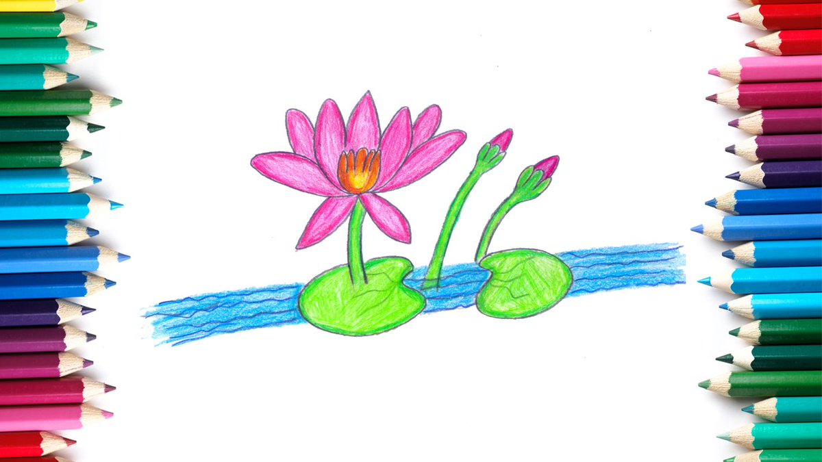 How To Draw A Lotus For Kids, Step by Step, Drawing Guide, by Dawn -  DragoArt
