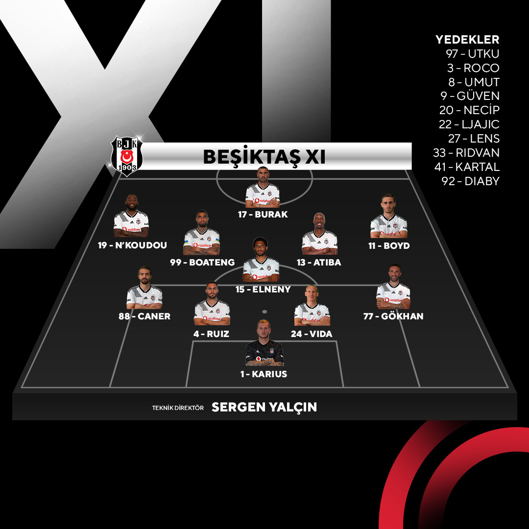 Beşiktaş JK on X: 📄 İstanbulspor maçı ilk 11'imiz. 🦅 #BJKvİST