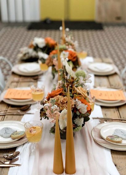 DigbethWeddings's tweet photo. What a picture perfect orange themed table set up in our Factory Works venue. ❤️ Would you like to view this very customisable venue? If so, please contact us on either 0121 224 8486 / hello@digbethweddings.co.uk #digbethweddings https://t.co/yu0qEWAAoz