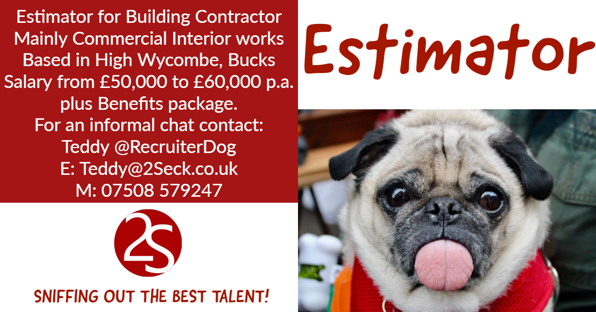 RecruiterDog's tweet photo. For more information on this role, contact Teddy on 07508 579247 or Teddy@2Seck.co.uk #QuantitySurveyors #Estimators #Construction #Careers https://t.co/BxlsmuygTZ