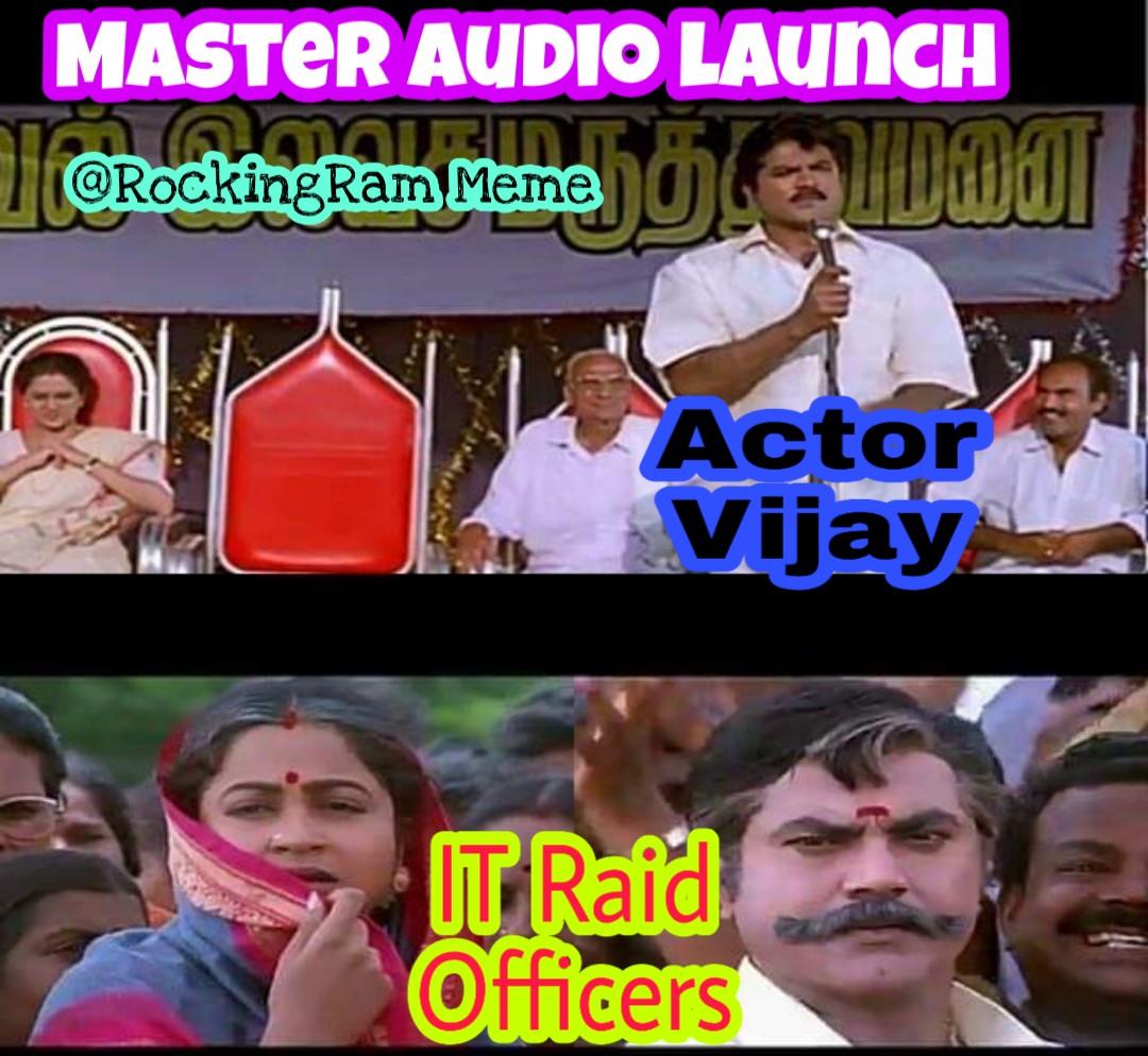 RamRockingRam's tweet photo. #VijaySpeech💥🔥
#MasterAudioLaunch #ThalapathyVijay #ThalapathyVijay #Master #VaathiRaid #VaathiComing @actorvijay #vijayfans #justforfun #Vijay #vijayspeech #ITRaid #Meme by #RockingRam @RamRockingRam https://t.co/A1MKBUtmFt