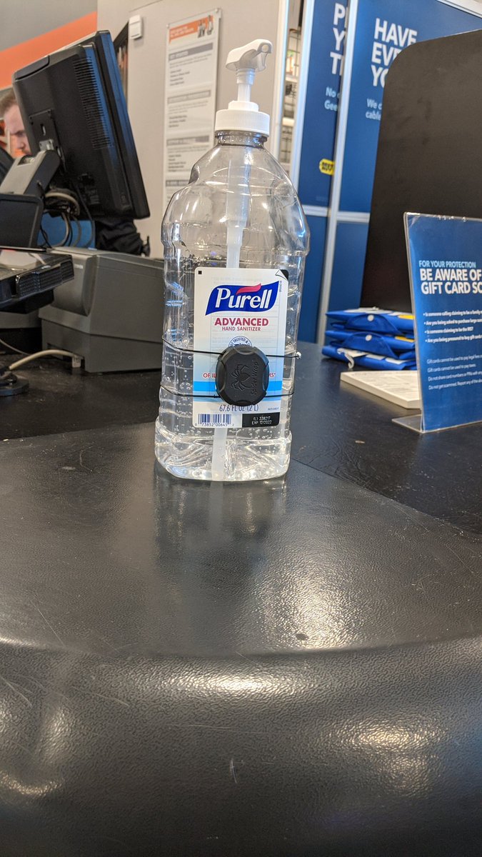 Y'all can steal our electronics but for God's sake don't steal our hand sanitizer 😠 #BestBuy #Coronapocolypse #Corona