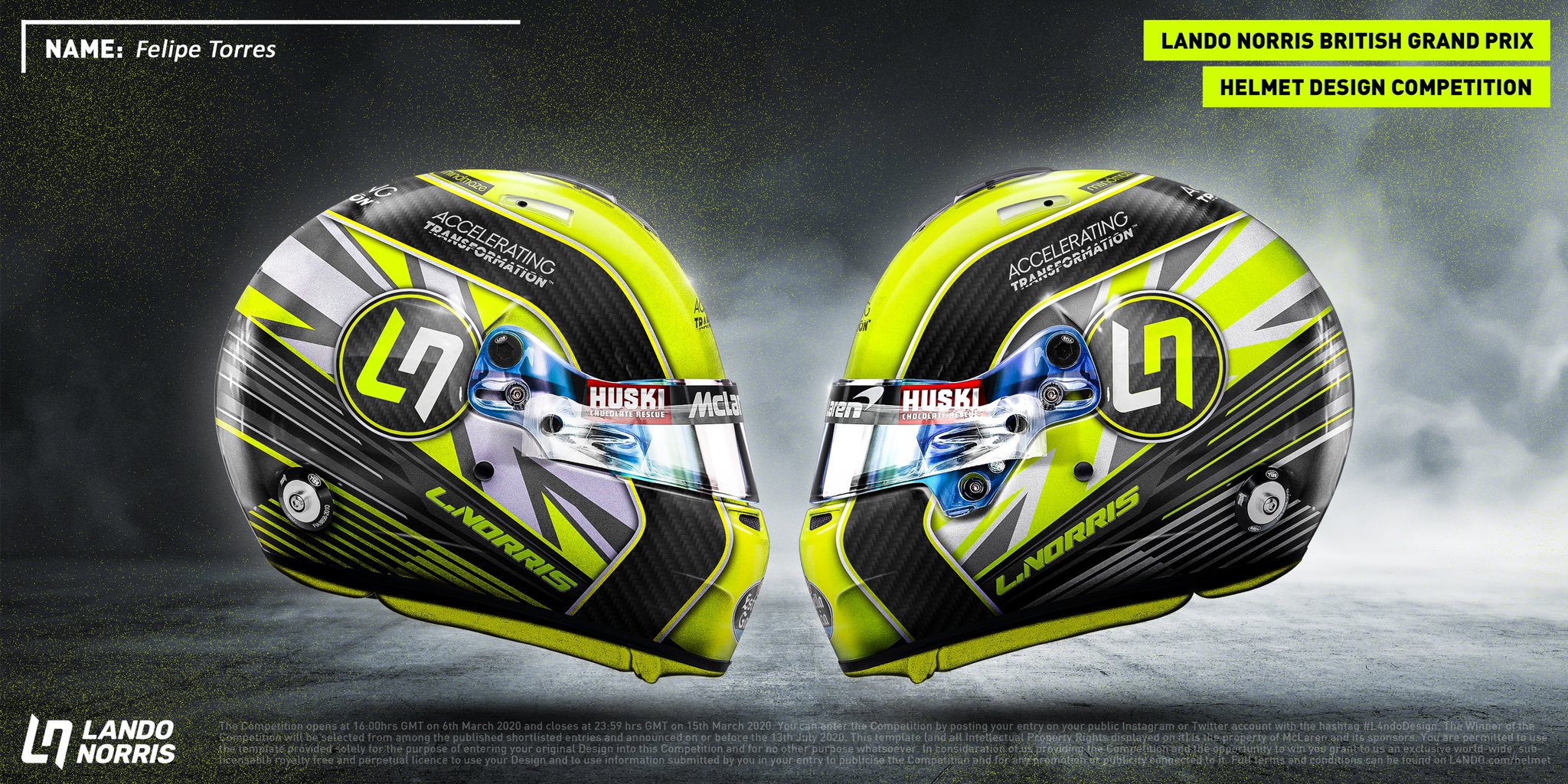 lando norris british gp helmet