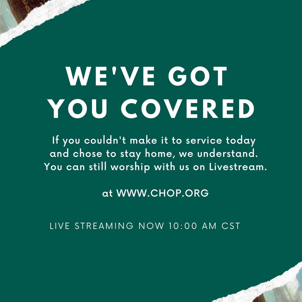 CHOPIAAH's tweet photo. If you couldn’t join us this morning we’ve got you covered join us on our live stream at https://t.co/u3dMEZeEvR! https://t.co/kZpcaurkhC
